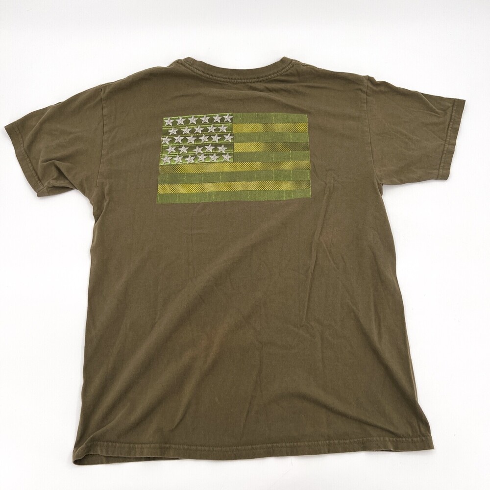 5.11 Tactical Shirt Mens Medium Green T-Shirt  Flag Gun Outdoors USA America